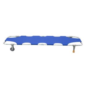 Buy cheap Class I Instrument Classification Metal Medical Folding Stretcher with Wheels from wholesalers