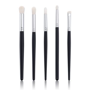 Cheap Matte Black Wooden Handle Eyeshadow Makeup Brush Set 150-180mm wholesale