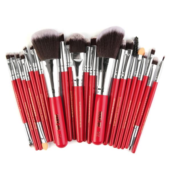 22 Pieces Wood Handle High Quality Makeup Brushes Fan Brush best make up brush