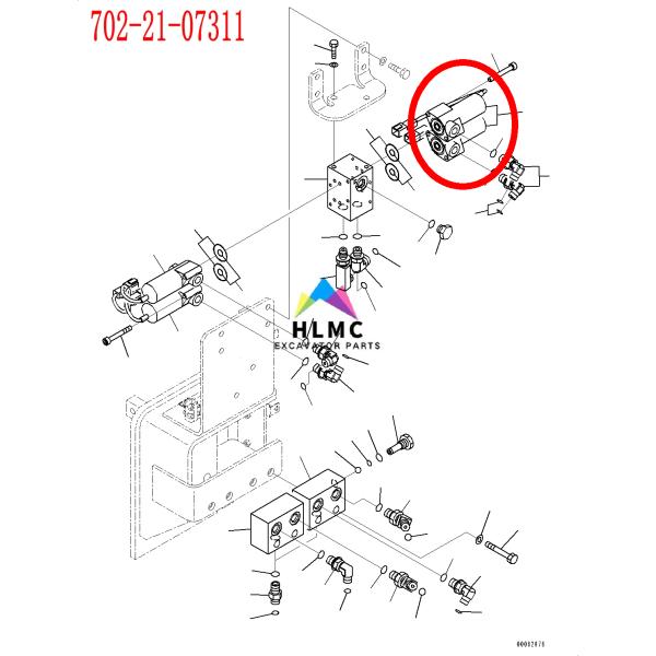 702-21-07311 7022107311 Solenoid Valve PC130-7 Excavator Hydraulic Pump Komatsu PC138US-8 PC130-8