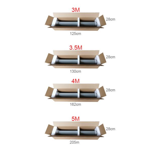 3M 4M 5M Cast Aluminum LED Solar Powered Street Light Poles 3.0mm