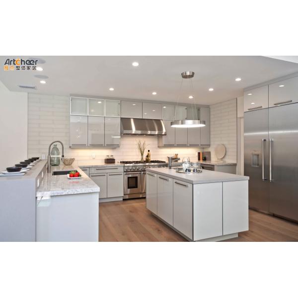 Antique Luxury Solid Wood Kitchen Cabinets In Modern Style U Shaped Kitchen Units