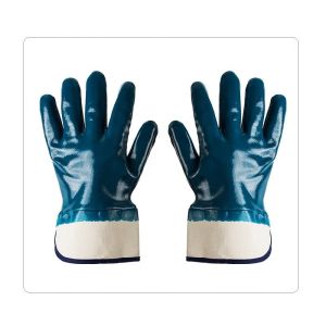 Cheap Blue Nitrile Heavy Duty Grease Resistant Water Tight Gloves wholesale
