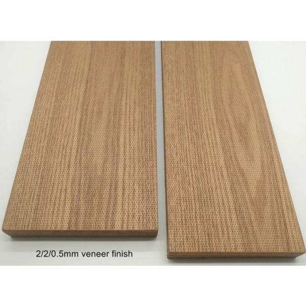 2/2/0.5mm Oak Veneer Micro Perforated Acoustic Wall Panel Timber Sound Absorption Board