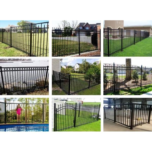 Tubular Steel Galvanized Wrought Iron Fence For Garden