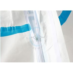 Chemical Resistant Safety Lightweight Disposable Coveralls Water Resistance