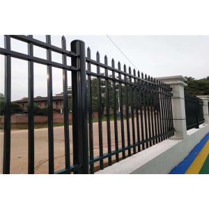 Picket Top Garden Tubular Steel Fence 1800mm 2000mm Height