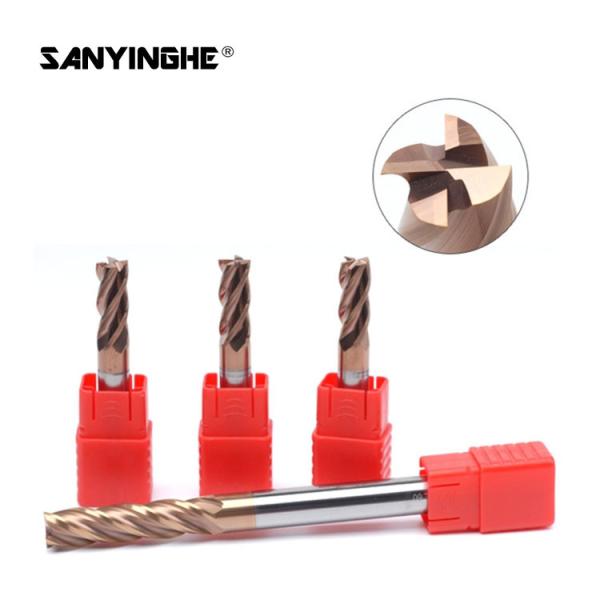 HRC55 HRC60 4 Flutes Carbide Square End Mill Cutters For Cast Iron