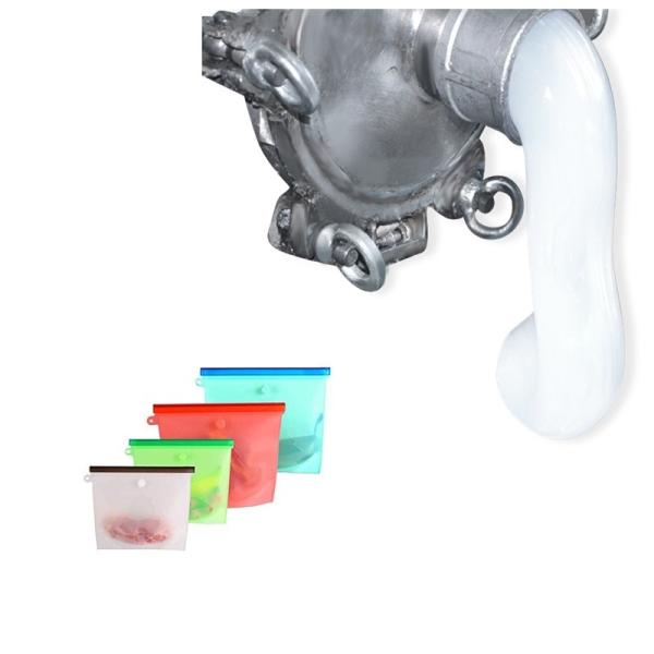 Portable Food Grade Liquid Silicone Rubber Storage Bag Set Reusable