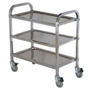 Stainless Steel Kitchen Equipment , 2 / 3 Tiers Mobile Stainless Steel Kitchen Cart