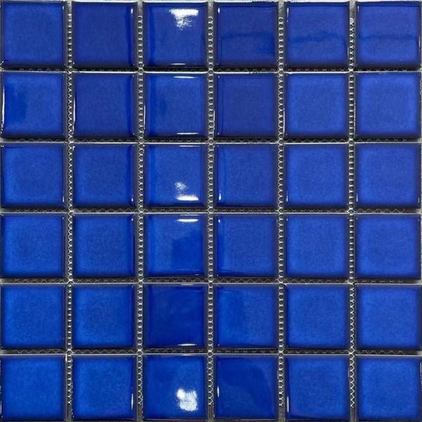 Ceramic Ice Crackle Mosaic Tile 300x300 Glazed Aqua Blue for Swimming Pool