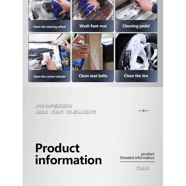 Multi-functional Interior Foam Cleaner for Car Wash and Leather Seat Decontamination
