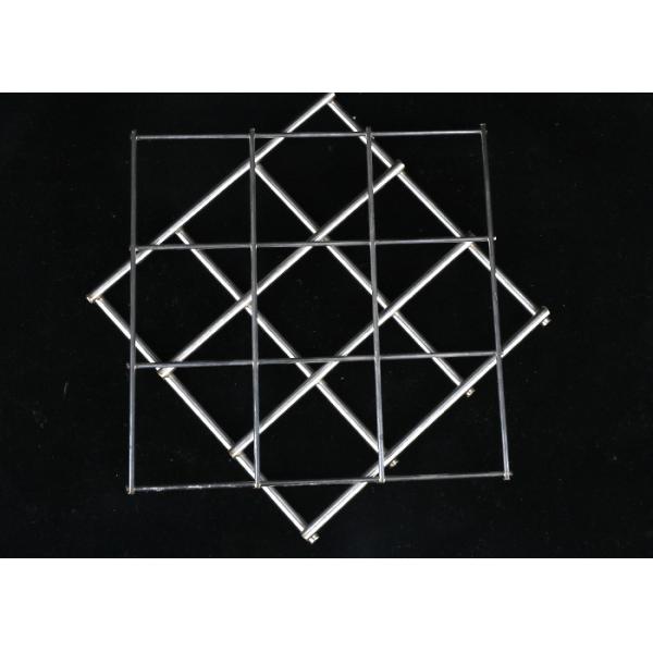 Square Hole Silver 4 Inch Galvanised Weld Mesh Fence Panels