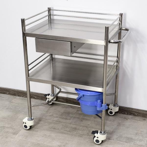 Stainless Steel Medical Trolley With Drawers Hospital Clinic Utility Cart