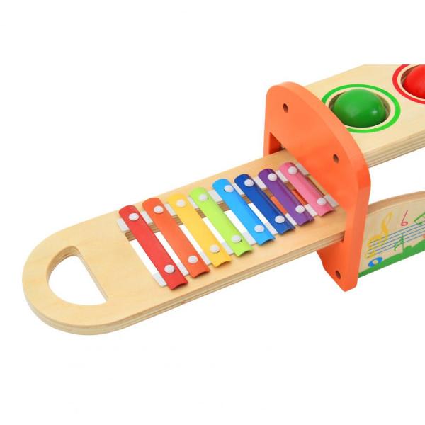 Eight Notes 15cm Wooden Musical Toys Wooden Xylophone Baby