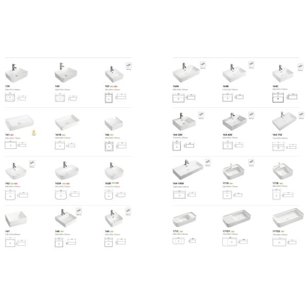 Australian Style Classical Household Sink Basin Melamine Finish Wooden MDF Bathroom Single Vanity Wall Mounted Cabinets