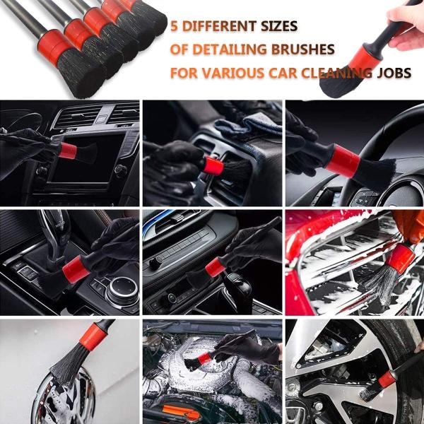Car Cleaning Brush Set 14 Pieces For Car Interior Detailing