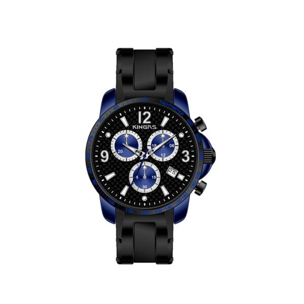 Rubble Strap Multifunction Wrist Watch Alumium Case For Men 45.0mm