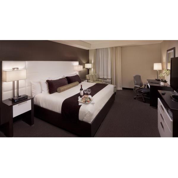 Modern Style Leather Upholstery Wall Headboard Bedroom Furniture and TV cabinet with Office desk table