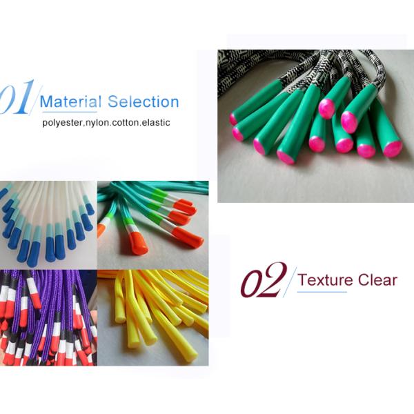 Round Shape Polyester Silicone Dipping 6mm Drawstring Cord