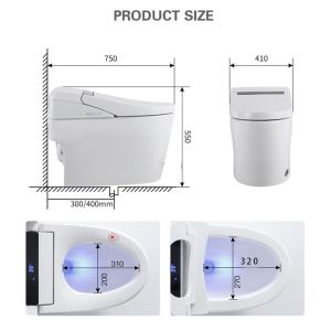Waterproof Air Purification Acrylic ABS Intelligent Flushing Toilet Seat