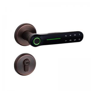 Cheap Glomarket Tuya Simple Design Indoor Smart Fingerprint Door Lock Password Handle Smart Door Lock wholesale