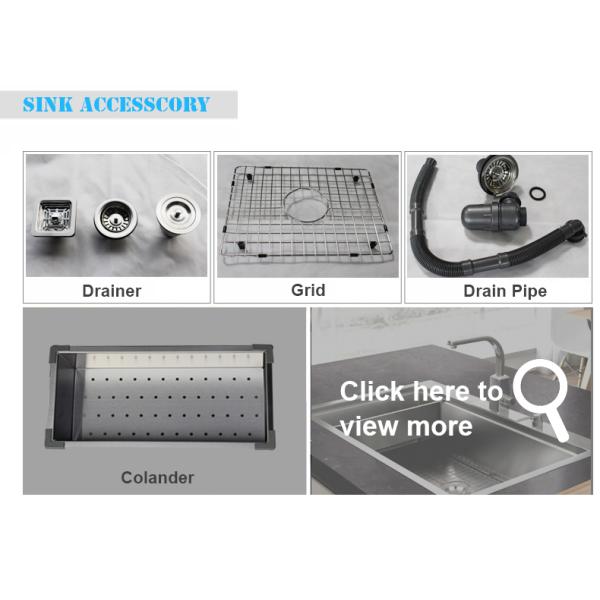 Household Double Bowl Undermount Stainless Steel Kitchen Sink No Faucet / Undermount Kitchen Sink