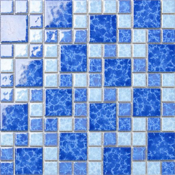 Square 2x2 Ceramic Mosaic Tile 300x300mm Anti Slip Glazed for Swimming Pool
