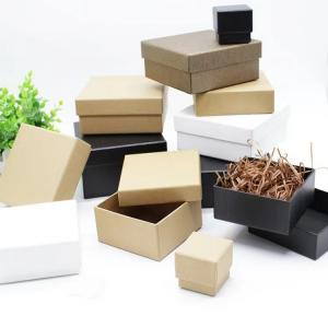 Cheap Socks 1200gsm Recycled Paper Gift Box Multi Size 4x4 Kraft Boxes wholesale