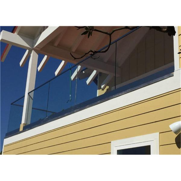 Prima Building Frameless Glass Railing System 850mm-1067mm Post Height , U Channel Profile