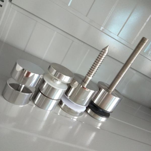 304 316l Stainless Steel Adjust Wall Handrail Fastener Standoff For Frameless Glass