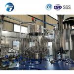 Auto Rotary Glass Bottle Capping Machine Wine / Carbonated Drink Filling Line