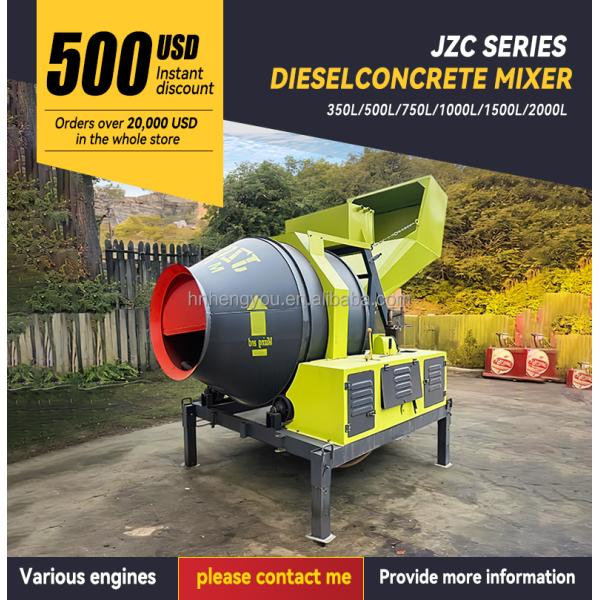 Hot Selling 350l 500l 750l Self Loading Concrete Mixer Small Cement Mixer for Construction Work