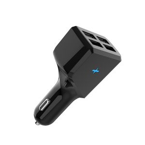 Total Four USB Port Smart IC 5V4.8A 24W Multiple Car Charger Socket