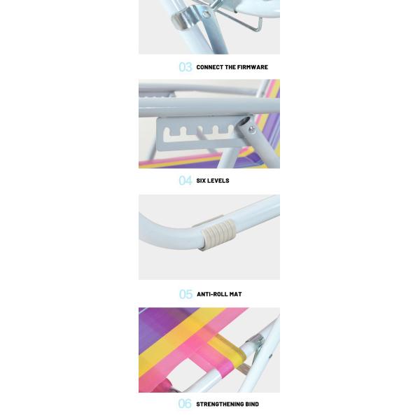 Outdoor Foldable Beach Chair Custom Backpack Lounge Beach Chair Blue