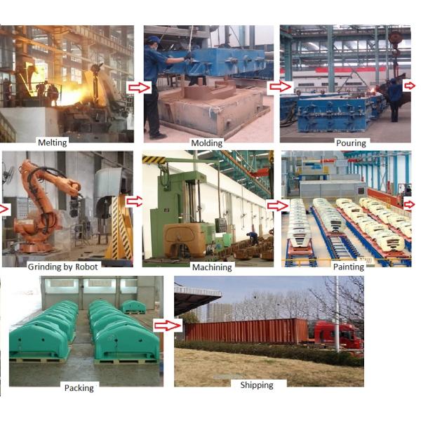 Gray Iron 14 Ton Counter Weight With Finish Painting For Construction Machinery