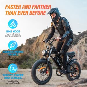 Cheap 52v Electric Assist Fat Bike Fat Tire E Mountain Bike 1000w 55KM/H wholesale