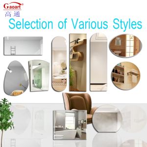 Unbreakable Large Wall Mirror Round Glass Makeup Mirror for Home Salon Hotel