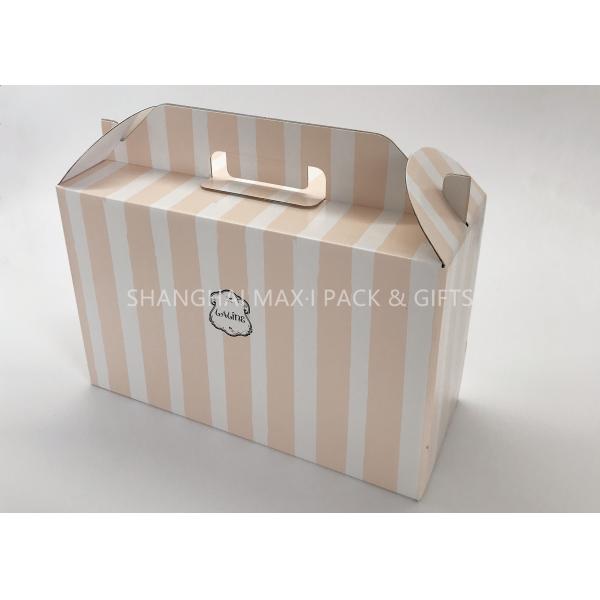 Retail Corrugated Wine Gift Boxes With Handle Cardboard Shipping Moving Color Printing