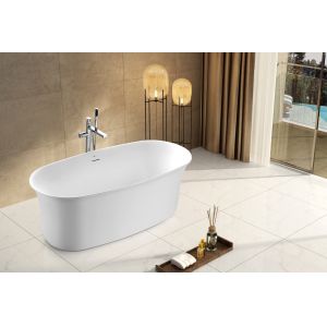 White Acrylic Free Standing Bathtub SP1835 Yellowing Resistant High Gloss