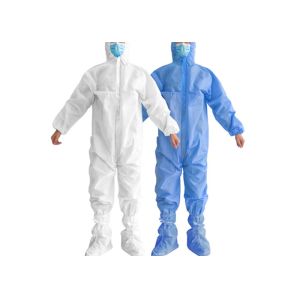 China Disposable Non Woven Isolation Gown Long Sleeves With CE Certification on sale