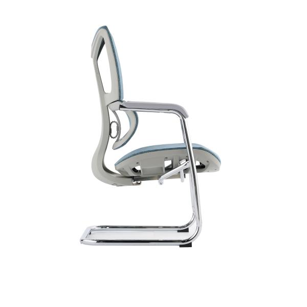 Adjustable Recline Mesh Seat Office Chair With High-Density Leatherette Back