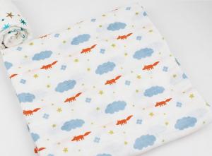 Cheap cotton muslin swaddle blanket convenient baby swaddle，Anti-Pilling, Portable, Wearable， Printed 2 Layers wholesale