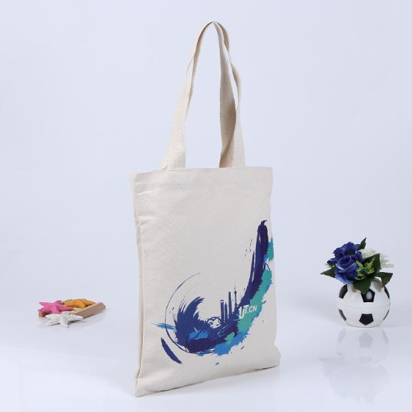 2017 Promotional Custom Printed Eco 100% Canvas White Recycle Cotton Bag Tote Bag With Logo