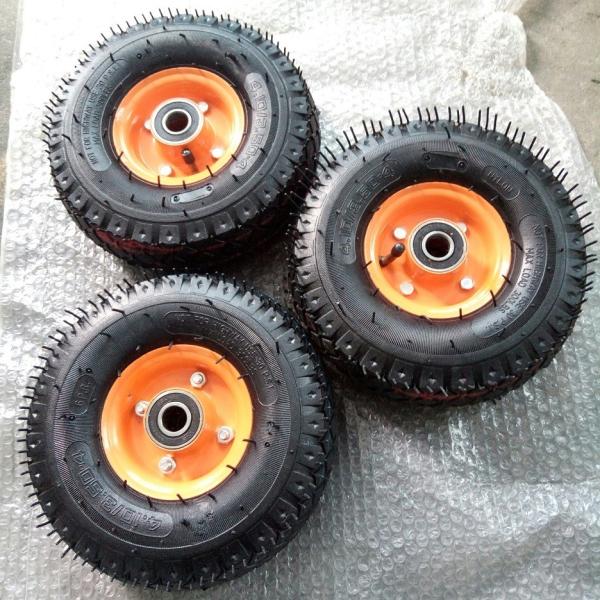 10 Inch Pneumatic Trolley Wheels 350 4 6PR Rubber Pneumatic Wheels For Garden