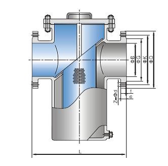 Cast Steel Simplex Basket Strainer , ANSI CL150 Flanged Basket Strainer For Pumps