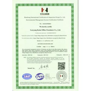 LUOYANG KEDA OFFICE FURNITURE CO., LTD Certifications