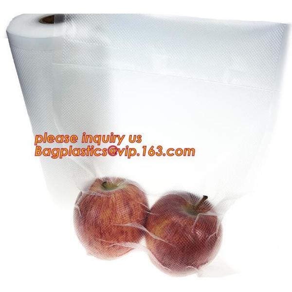 Embossing Resealable Vacuum Food Bags For Household Eco- friendly Texture Vacuum Food Storage Plastic Bag Rolls Moisture