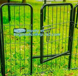Aluminum simple easily assembled Big single-door large steel dog animal cage, Puppy Cage 8 Panel Metal Fence Run Garden