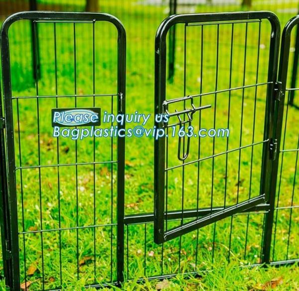 Quality Aluminum simple easily assembled Big single-door large steel dog animal cage, Puppy Cage 8 Panel Metal Fence Run Garden for sale